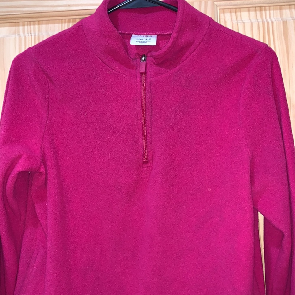 Danskin Now Hot pink 1/4 zip jacket/sweatshirt size XL 14/16 - Picture 2 of 3